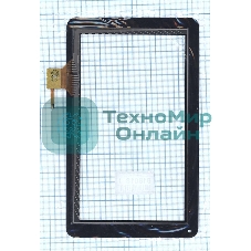 Сенсорное стекло (тачскрин) QSD 702-09017-03, черное