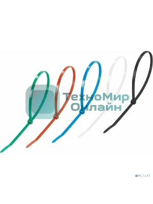 Хомут кабельный Rexant 4.8х300 нейл. разноцвет. (уп. 25 шт)