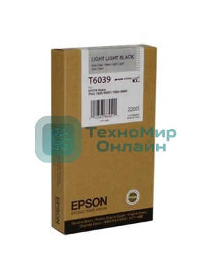 Картридж струйный Epson C13T603900 светло-серый для Epson Sty Pro 7800/9800/7880/9880 (220мл)