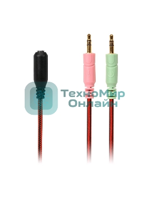 Игровые стереонаушники с микрофоном SVEN AP-G988MV, черный-красный Игровые стереонаушники с микрофоном SVEN AP-G988MV, черный-красный