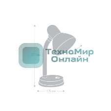 Camelion KD-301 С04 красный (Светильник настольный,230V 60W)