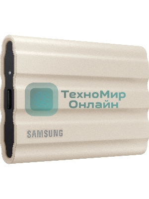 Внешний SSD Samsung T7 Shield, 1TB, USB 3.2 Gen 2 Type-C, R/W 1050/1000, бежевый