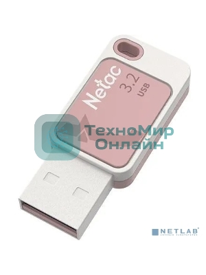 Флешка USB Netac UA31 (NT03UA31N-064G-20PK), 64Gb, USB 2.0, R/W 110/45, розовый/белый