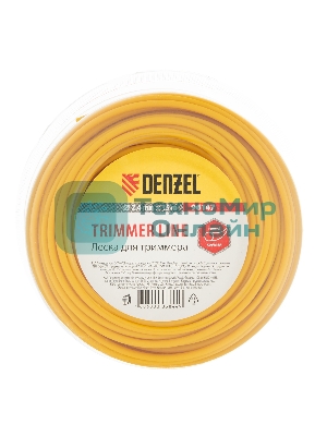 Леска для триммера Denzel круглая, 2,4мм х 15м, блистер