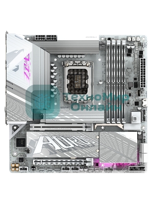 Материнская плата Gigabyte Z890M AORUS ELITE WIFI7 ICE, LGA 1851, Intel Z890, 4xDDR5, 4xSATA, 3xM.2, 1xPCIe 4.0 x4, 1xPCIe 5.0 x16, 1xDP, 1xUSB-C, 1x 2.5Gb LAN, 1xUSB-A 3.2 Gen 2, 4xUSB-A 3.2 Gen 1, 2x3.5 мм, TOSLINK, 7.1, 1xUSB4, mATX