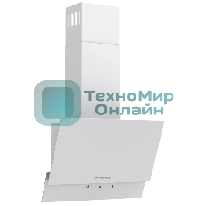 Наклонная вытяжка Kuppersberg F 603 W, 60 см, High-Tech, таймер, макс. производительность 850 м3/ч, 3 скорости, обратный клапан, сенсорное управление, дисплей, LED освещение, уровень шума 53 дБ, белый