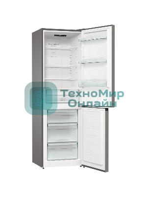 Холодильник Gorenje NRKE62XL серебристый металлик двухкамерный 203/99л морозилка снизу, No Frost