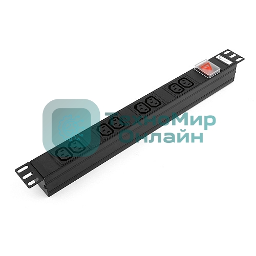 Блок Gembird EHB8-4, 1 вход С14/8 выходов C13, с защитой для 19