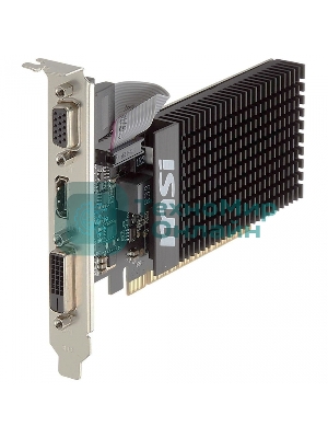 Видеокарта MSI PCI-E GT 710 2GD3H LP nVidia GeForce GT 710 2048Mb 64bit DDR3 954/1600 DVIx1/HDMIx1/CRTx1/HDCP Ret low profile