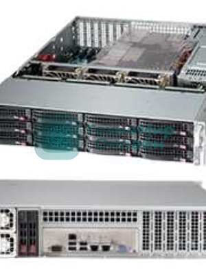 Корпус Supermicro CSE-826BAC4-R920LPB, 2U, 8 x SAS3 & 4 x hybrid NVMe 3.5 bays