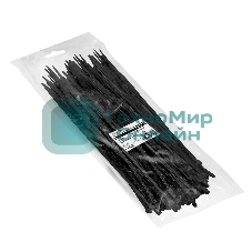 Стяжка (хомут) нейлоновая ExeGate EX293138RUS CV66-450x7.5B (нейлон 6.6, 450x7.5 мм, неоткрывающаяся, halogen free, -40°C - +85°C, черная, 100 шт)