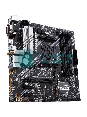 Материнская плата ASUS PRIME B550M-A WIFI II, AM4, AMD B550, 4xDDR4, 4xSATA, 2xM.2, 1xPCI-E 4.0 x16, 2xPCI-E x1, 1xDVI-D, 1xHDMI, 1xVGA, 1x 1Gb LAN, 2xUSB-A 3.2 Gen 2, 4xUSB-A 3.2 Gen 1, 3x3.5 мм, 7.1, Micro-ATX