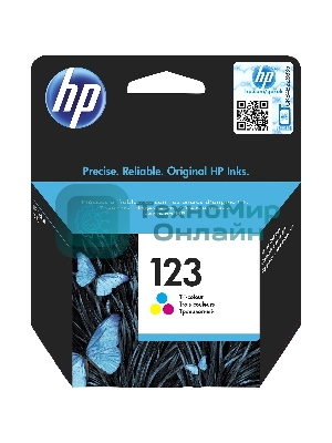 Картридж струйный HP 123 F6V16AE многоцветный, 100 стр., для HP DJ 2130