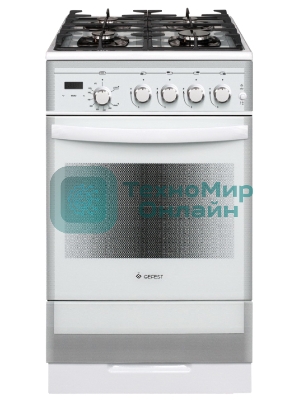 Плита газовая Gefest ПГ 5500-03 0042 белый, конфорок 4 шт, духовка 52 л, 50 см x 85 см x 58.5 см