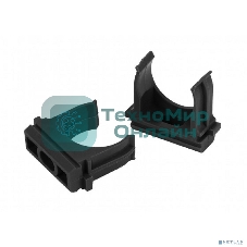 Крепеж-клипса ЭРА (черный) для трубы d 16мм (100/2000/70000)