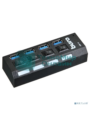 Разветвитель USB 3.0 Buro BU-HUB4-U3.0-L 4порт. черный