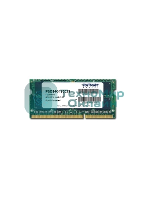 Оперативная память Patriot, DDR3, 4GB, (1x4 GB,), 1600 MHz, CL11, SO-DIMM
