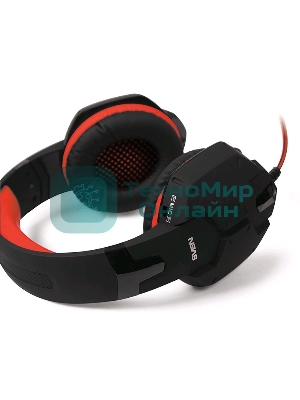 Игровые стереонаушники с микрофоном SVEN AP-G988MV, черный-красный Игровые стереонаушники с микрофоном SVEN AP-G988MV, черный-красный