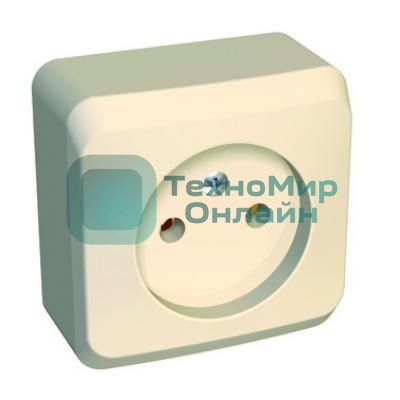 Розетка 1-м ОП Этюд 16А IP20 без заземл. крем. SchE PA16-001K