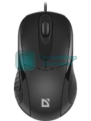 Мышь проводная Defender Standard MB-580 черный, 1000 dpi, USB, кнопки - 3