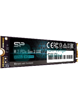 Накопитель SSD Silicon Power P34A60, 2Tb, PCIe 3.0 x4, M.2 2280, NVMe, R/W 2200/1600