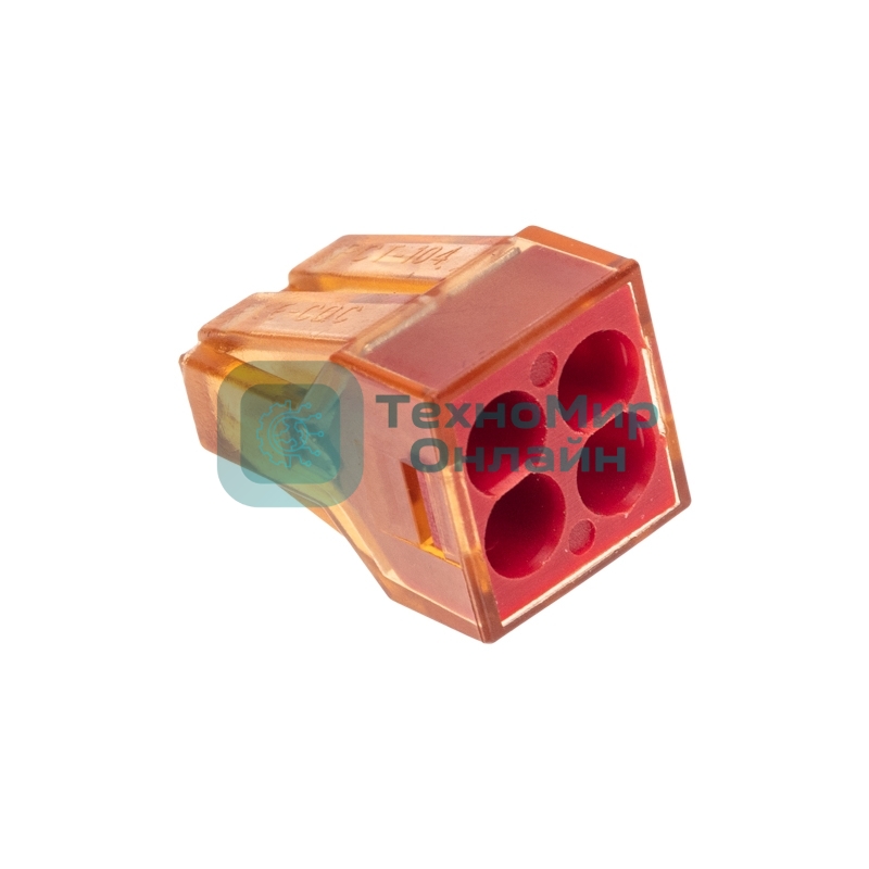 Экспресс-клемма Rexant СМК 773-604 с пастой, 4-проводная 0,75-4 мм² (блистер 5 шт/уп)