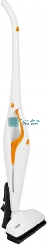 Пылесос вертикальный/ручной Mystery MVC-1118 белый/оранжевый, питание от аккумулятора, 300 Вт, уборка сухая, пылесборник 0.5 л, работа от АКБ max 30 мин
