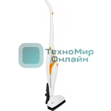 Пылесос вертикальный/ручной Mystery MVC-1118 белый/оранжевый, питание от аккумулятора, 300 Вт, уборка сухая, пылесборник 0.5 л, работа от АКБ max 30 мин