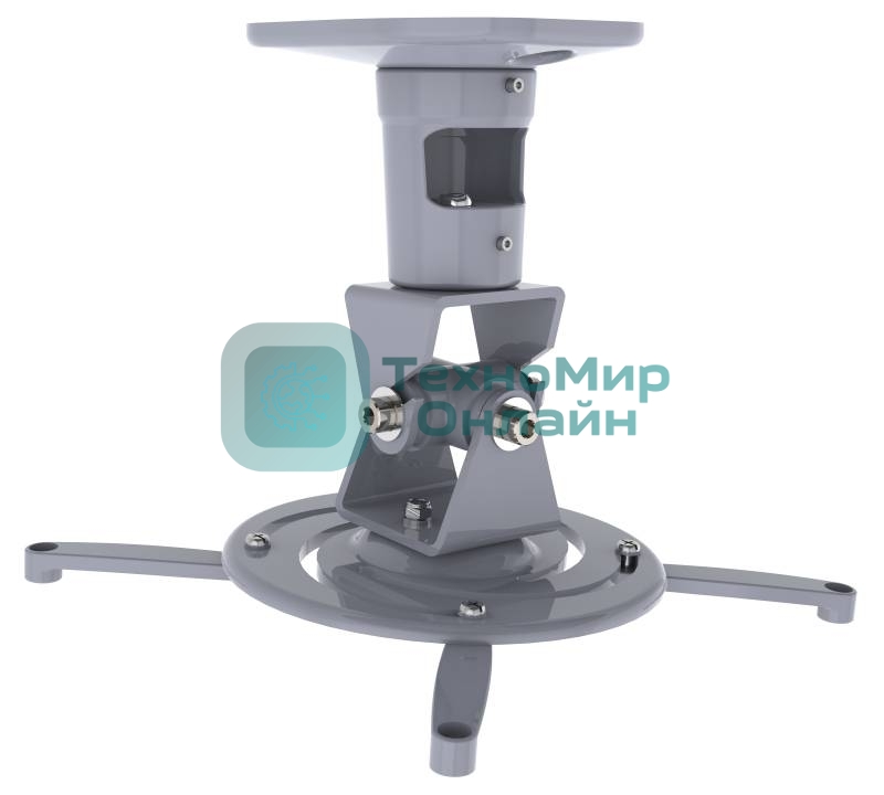 Кронштейн для проектора Cactus CS-VM-PR01-AL серебристый макс.10кг настенный и потолочный поворот и наклон