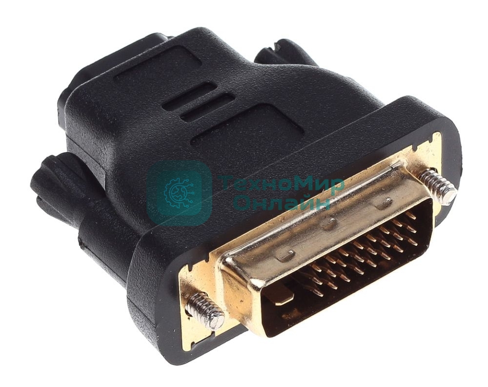Адаптер Buro DVI-D(m)/HDMI (f) позолоченные контакты черный