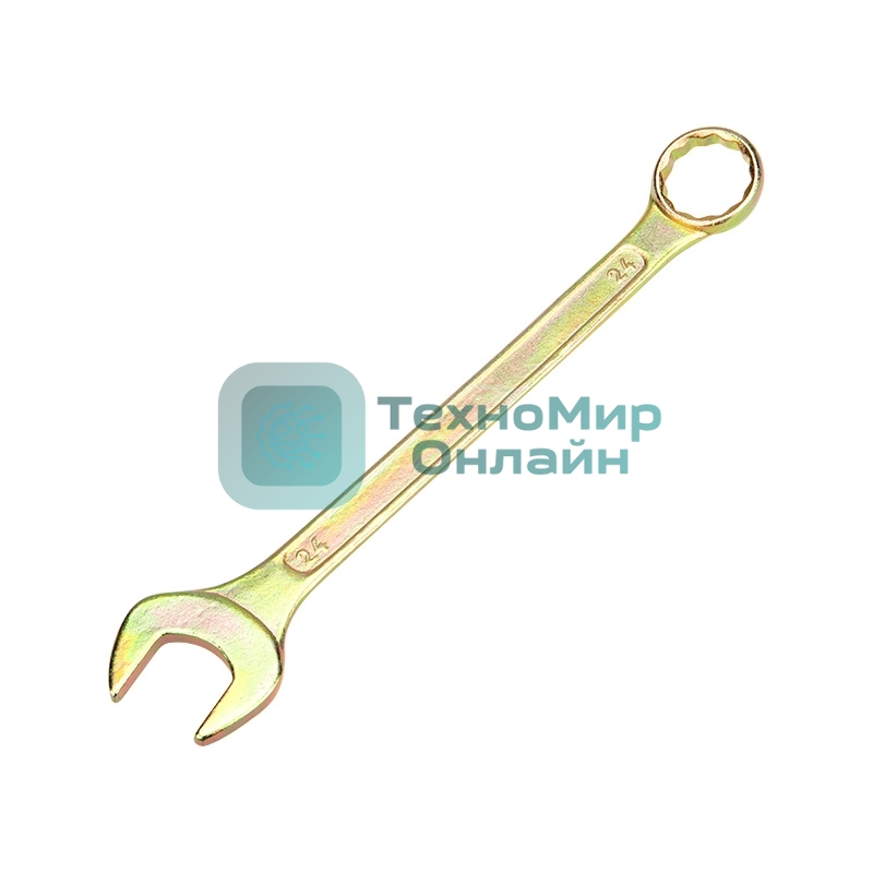 Ключ комбинированный Rexant 24 мм, желтый цинк