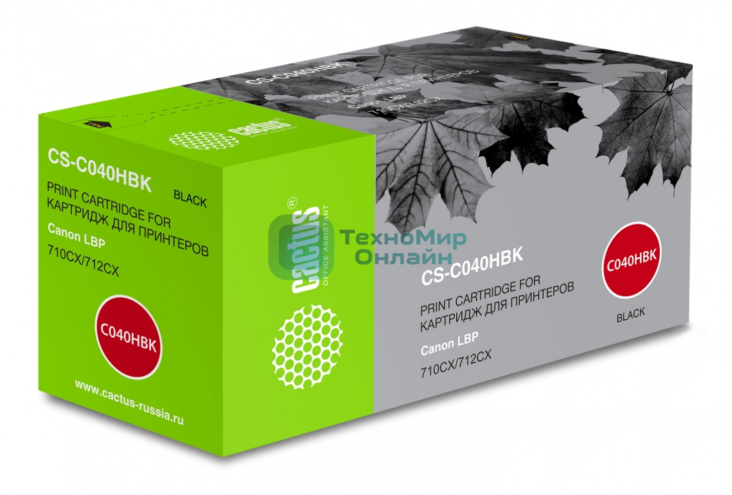 Картридж лазерный Cactus CS-C040HBK черный (12500 стр.) для Canon LBP 710CX/712CX
