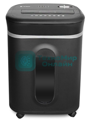 Шредер ГЕЛЕОС УМ28-4, DIN P-4 (4 ур-нь секр.), фрагмент 3,9х30мм, 19-21 лист (70г/м2), CD/пл.карты/скрепки/скобы, 28 литров