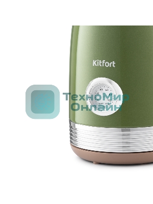 Чайник электрический Kitfort KT-6110 1.7л. 2200Вт зеленый (корпус: нержавеющая сталь)