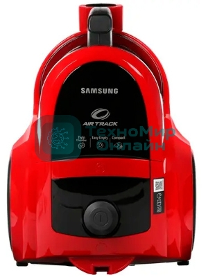 Пылесос Samsung VCC4520S3R/XEV красный, 350/1600 Вт, уборка сухая, пылесборник контейнер 1.3 л