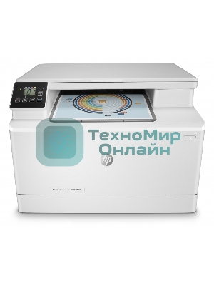 МФУ лазерное HP Color LaserJet Pro MFP M182n (7KW54A), A4, цветной, печ. до 16 стр/мин., 600 x 600 dpi (печать) 1200x1200dpi (скан.), USB, RJ-45, Air Print, Mopria