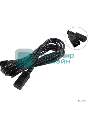 Кабель питания (UPS) ExeGate Power EC20-5P (С19->С20) VDE-250V-3*1.5-СU, 16А, черный, 5м