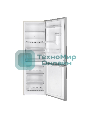 Холодильник Maunfeld MFF185NFBG бежевый двухкамерный инвертор 240/100л морозилка снизу, No Frost