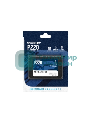 Накопитель SSD Patriot P220, 1Tb, SATA III, 2.5
