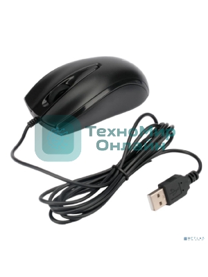 Мышь проводная Gembird MOP-110 черный, 1000 dpi, USB, кнопки - 3