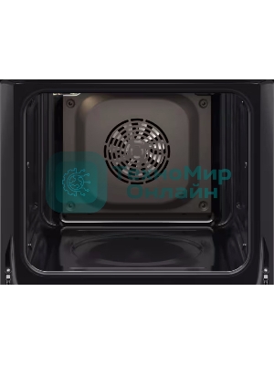Встраиваемый духовой шкаф Electrolux EOF5H50BZ, Духовой шкаф электрический с конвекцией, приготовление на пару, объем 65 л, 8 режимов, очистка каталитическая, 2 стекла в дверце, направляющие проволочные, черный