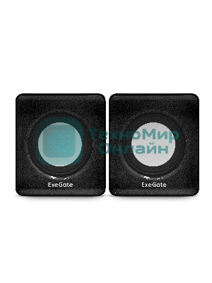 Акустическая система 2.0 ExeGate EX287057RUS Disco 140 Black (питание USB, 2х3Вт (6Вт RMS), 100-20000Гц, черный)