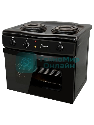 Плита электрическая Злата 231Т черный, конфорок 2 шт, духовка 25 л, 43 см x 47 см x 50 см