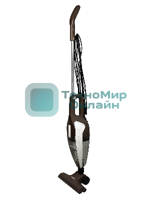 Пылесос вертикальный/ручной Starwind SCH1260 коричневый/белый, питание от сети, 120 Вт, уборка сухая, пылесборник 1.2 л