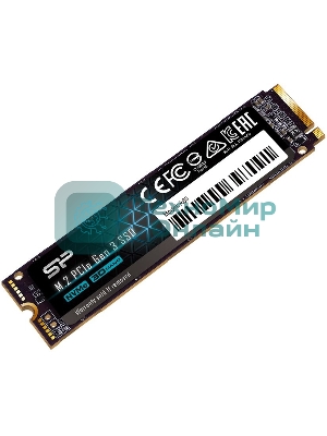 Накопитель SSD Silicon Power P34A60, 2Tb, PCIe 3.0 x4, M.2 2280, NVMe, R/W 2200/1600