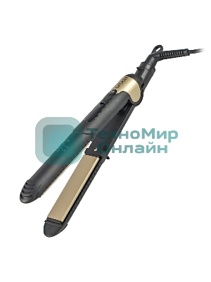 Выпрямитель для волос Galaxy Line GL 4519 черный/золотистый, 24 мм, 180 °C, 1 режим