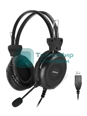 Гарнитура A4Tech HU-30 чёрный, проводная