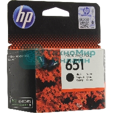 Картридж струйный HP 651 C2P10AE черный для HP DJ IA5575e (600 стр.)