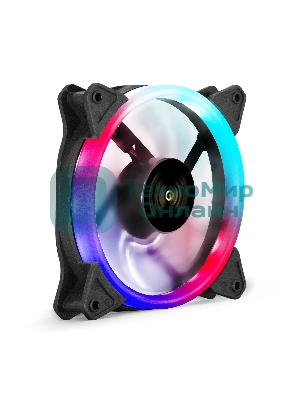 Вентилятор для корпуса ExeGate EX12025H3P4PSR-PWM.ARGb черный, 120 мм, 1800 об/мин, 26 дБ, 4 pin