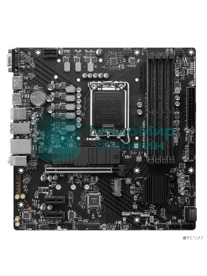 Материнская плата MSI PRO B760M-P DDR4, LGA 1700, Intel B760, 4xDDR4, 4xSATA, 2xM.2, 1xPCIe 4.0 x16, 2xPCIe 3.0 x1, 1xHDMI, 1xDP, 1xVGA, 1x1Gb LAN, 4xUSB-A 2.0, 1xUSB-A 3.2 Gen 1, 1xUSB-C 3.2 Gen 2, 3x3.5 мм, 7.1, mATX